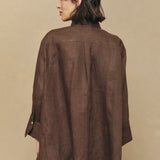 Friday Linen Shirt in Chocolate