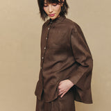 Friday Linen Shirt in Chocolate