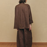 Friday Linen Shirt in Chocolate