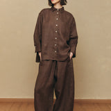 Friday Linen Shirt in Chocolate