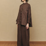 Friday Linen Shirt in Chocolate