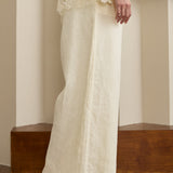 Salon Linen Trousers in Chantilly