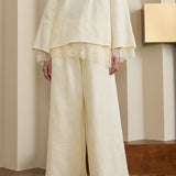 Salon Linen Trousers in Chantilly