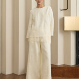 Salon Linen Trousers in Chantilly