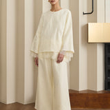 Salon Linen Top in Chantilly