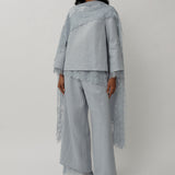 Salon Lace Shawl in Powder Blue