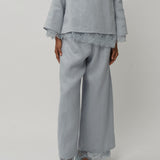Salon Linen Pants in Powder Blue