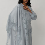 Salon Lace Shawl in Powder Blue
