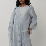 Salon Lace Shawl in Powder Blue