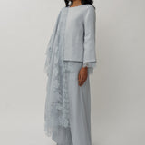 Salon Lace Shawl in Powder Blue