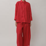 Vita Linen Shirt in Chilli Pepper