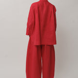 Vita Linen Shirt in Chilli Pepper