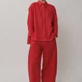 Sculptor Linen Pants in Chilli Pepper