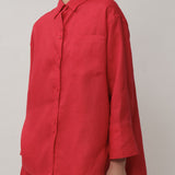 Vita Linen Shirt in Chilli Pepper