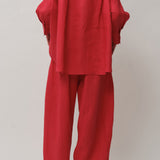 Sculptor Linen Pants in Chilli Pepper
