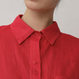 Vita Linen Shirt in Chilli Pepper