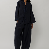 Ophelia Linen Kebaya Top in Maritime