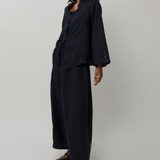 Ophelia Linen Kebaya Top in Maritime