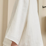 Camille Linen Kedah Top in Porcelain