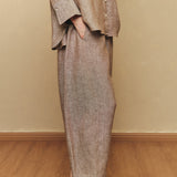 Sculptor Linen Pants in Taupe