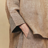 Friday Linen Shirt in Taupe