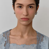 Thalia 2-Piece Linen Blouse in Powder Blue