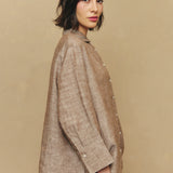 Friday Linen Shirt in Taupe