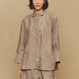 Friday Linen Shirt in Taupe