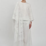 Salon Lace Shawl in Porcelain