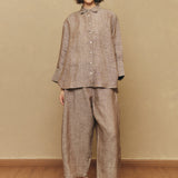 Sculptor Linen Pants in Taupe