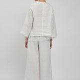 Salon Linen Pants in Porcelain