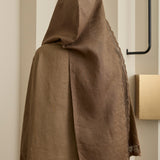 Khalisa Linen Long Head Piece in Pecan