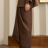 Signature Linen Knot Skirt in Hazelwood