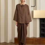 Signature Linen Knot Skirt in Hazelwood