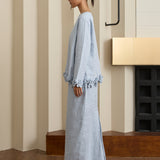 Camille Linen Set in Jasper Blue