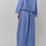 Sculptor Linen Pants in Periwinkle