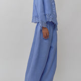 Sculptor Linen Pants in Periwinkle