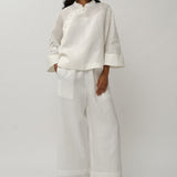 Narumi Linen Tunic in Porcelain