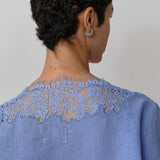 Colette 2-Piece Linen Blouse in Periwinkle