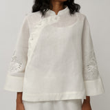 Narumi Linen Tunic in Porcelain