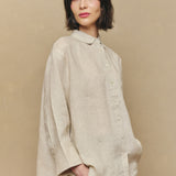 Friday Linen Shirt in Ecru