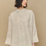 Friday Linen Shirt in Ecru
