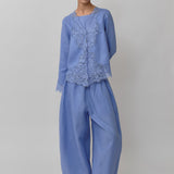 Sculptor Linen Pants in Periwinkle