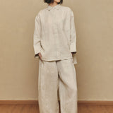 Friday Linen Shirt in Ecru