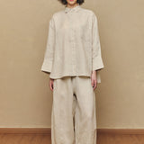 Friday Linen Shirt in Ecru