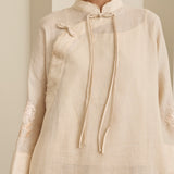 Narumi Long Ramie Tunic in Buttercream