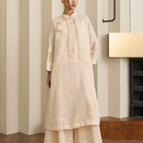 Narumi Long Ramie Tunic in Buttercream