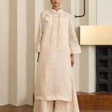 Narumi Long Ramie Tunic in Buttercream