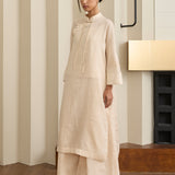 Narumi Long Ramie Tunic in Buttercream