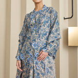 Viola Ramie Selendang in Cerulean